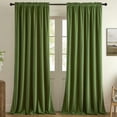 thumbnail image 1 of Cortinas Joydeco de Terciopelo Verde 229x229 cm 2 Paneles Opacos, 1 of 8