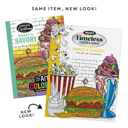 Cra-Z-Art: Timeless Creations, Sweet & Savory New Adult Coloring Book, 64 Pages