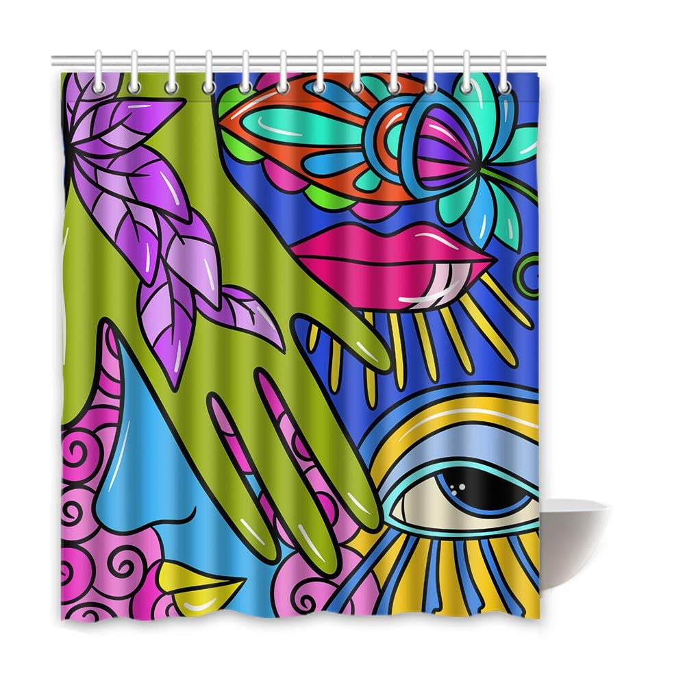 BPBOP Beauty Waterproof Polyester Bathroom Shower Curtain 66x72 Inches