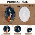 thumbnail image 3 of Canvas Wall Art Vintage Cottagecore Sandstone Fox Whimsical Forest Animal Floral Botanical Oval Framed Canvas Prints Vintage Wall Hanging Decor for Home Decorations 8.6"x11.4", 3 of 7