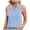 BU1, variant on Womens Tops Shirts Solid Color European Border Vest Keyhole Sleeveless Summer Business Casual Basic Plain Tees Blouses Blue XL