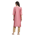 thumbnail image 4 of Biba Rangriti Indian Ethnic Kurti (Festive Essentials 22335), Pink, Size 34, 4 of 5