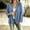 Blue, variant on Xdegoge Cardigan Sweaters for Women Lightweight Open Front Casual Loose Fit 3/4 Sleeve Cover Up Tops Flowy Spring Summer Vacation Lounge Everyday Wear