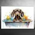 thumbnail image 2 of Dachshund Dog Canvas Bathroom Décor - Unique Bath Wall Decor - Modern Canvas Bathroom Wall Art - Room Decor - Bathroom Decorations - Restroom Sign - Wall decor living room, 2 of 4