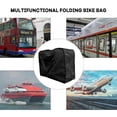 thumbnail image 3 of Tignapoo Portable Lightweight Shoulder Strap Bike Bag for 20-22 Inch Folding Bicycles, 600D+210D Oxford Cloth, Includes Storage Pouch for Handlebar Mounting, 3 of 6