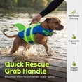 thumbnail image 6 of Dog Life Jacket with Chin Float for Small Medium Large Dogs, Adjustable Swim Vest with Rescue Handle, High Buoyancy, Blue, X-Small, 6 of 8