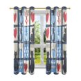 thumbnail image 7 of Yayeee Window Curtains Light Filtering 63"x52" Grommet Panel Pair Home Living Room Decor, Black Cats and Hearts, 7 of 7