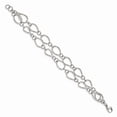 thumbnail image 3 of FB Jewels Stainless Steel Polished Double Strand Bracelet, 3 of 4