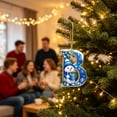 thumbnail image 4 of Clearance Cute Snowman Letter B Personalized Christmas Ornaments, Christmas Tree Decorations, 2D Christmas Tree Pendants for Xmas Tree Decor, 4 of 7