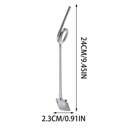 

Cglfd Stainless Steel Straw Spoon 304 Integrated Dual-Purpose Shovel Watermelon Shovel Beverage Coffee Mixing Spoon Dessert Spoon