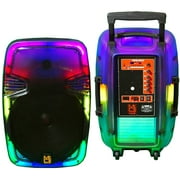 MR DJ PL15FLAME 15 Portable Translucent Bluetooth Speaker + Speaker Stand