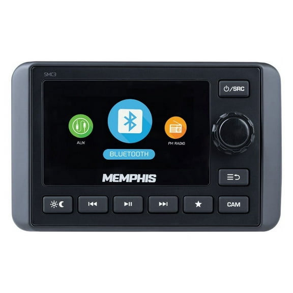 Memphis Audio SMC3 Marine Multi-Zone Media Center with Subwoofer Control, Bluetooth