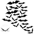 thumbnail image 1 of Pegatinas de Murciélago 3D de Halloween Decoración de Pared Pegatinas de Pared de Murciélago de Halloween Calcomanías de Pared para Decoraciones de Fiesta, 120 Piezas, Negro ER, 1 of 2