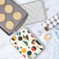 thumbnail image 5 of Yayeee Pot Holders Kitchen Heat Resistant with Pocket 7"x9.8" Cotton Oven Cooking Hot Pads, Red Geometric, 5 of 7