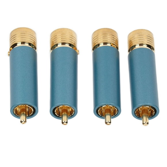 Gold Plated Audio RCA Plug,4PCS Preffair/R1722 Audio Connector Audio Connector RCA Connector Optimized for Excellence