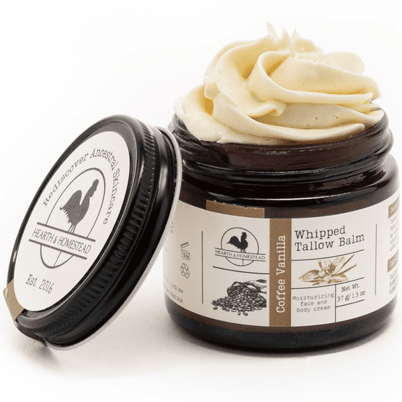 Hearth and Homestead Whipped Tallow Balm Coffee Vanilla 1.3 oz
