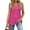 #01Hot Pink, variant on Women's Sleeveless A Line Tank Top Button Decor Pleated Crew Neck Loose Fit Flowy Summer Tops Slimming Casual Daily Outfit Shirts Vermilion 3XL