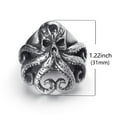 thumbnail image 6 of ELFASIO Stainless Steel Octopus Ring for Men Tentacles Retro Gothic Punk Style Jewelry Silver Black Vintage Rings,Size 7, 6 of 6