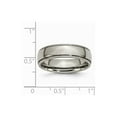 thumbnail image 6 of Titanium Grooved and Beaded Edge 6mm Polished Band Size: 6; for Adults and Teens; for Women and Men, 6 of 6