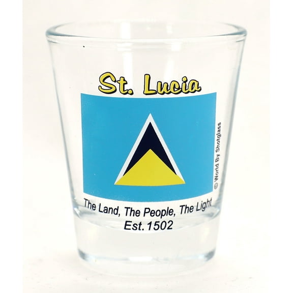 St. Lucia Flag Shot Glass