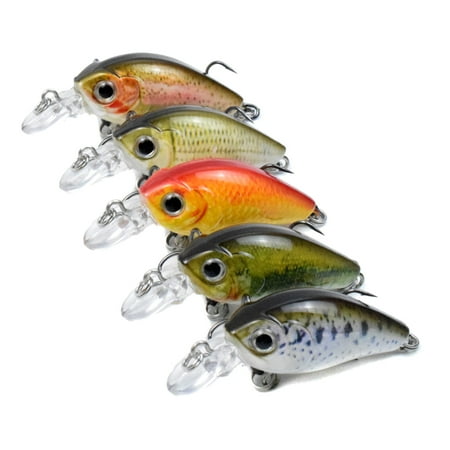 Baits 5pcs Set Body Lures Crankbait With Box Bait 3d Eyes Swimbait Bait 3d Body Lures With Lures Set With Swimbait Bait Eyes Crankbait With 3d Eyes Crankbait Lures With Swimbait Multicolor