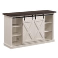 thumbnail image 4 of Pamari Wrangler Sliding Barn Door TV Stand, Off-White, 4 of 5
