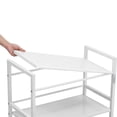thumbnail image 6 of Zimtown 3-Tier Kitchen Cart, Wire Mesh Rolling Cart Serving Utility Shelf Organization, White, 6 of 7