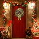 thumbnail image 4 of Decoraciones navideñas Luces de aceite navideñas Flores rojas navideñas Corona navideña para colgar en la puerta, 4 of 5
