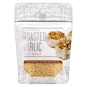 SaltWorks Natural Fusion Roasted Garlic Flavored, Artisan Zip-Top Pouch, Sea Salt, 3.5 Ounce