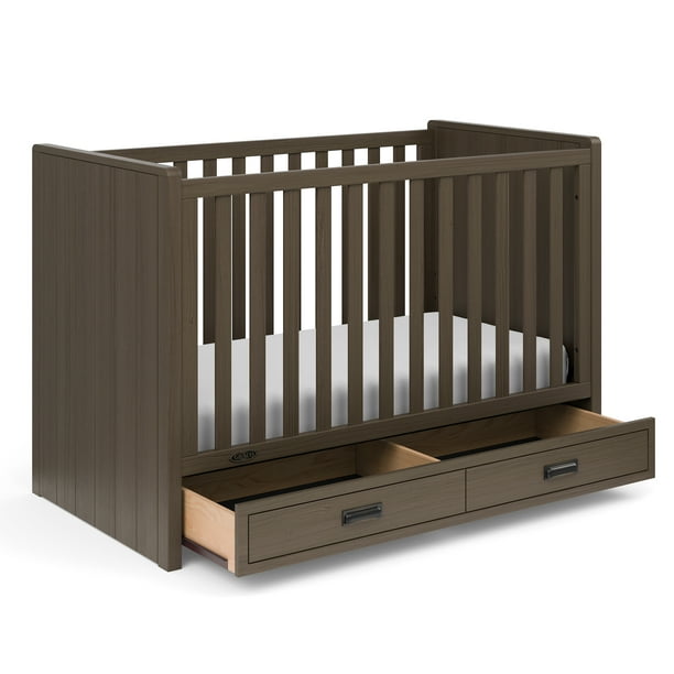Graco Cottage 3 In 1 Convertible Crib With Storage Drawer Mocha