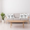 thumbnail image 4 of Ambesonne Floral Throw Pillow Cover 4 Pack, Skulls Butterflies, 24", Black and White, 4 of 5
