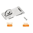 thumbnail image 3 of Unique Bargains 3'' Stainless Steel Thick Door Latch Hasp Lock Padlock with Screws, Silver, 3 of 5