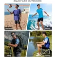 thumbnail image 5 of ANFERRY Short Sleeve Swim Shirts for Men Printed UPF50+ Sun Protection Athletic Rash Guards Top, 5 of 11