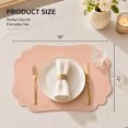 thumbnail image 7 of Unique Bargains Set of 6 Solid Placemats Leather Placemats for Kitchen Dining Pink, 7 of 7