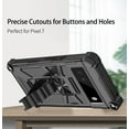 thumbnail image 2 of Designed for Google Pixel 7 Case Basic Phone Case with Stand Bracket Military Grade Drop Protection Dual Layer Shockproof Durable Hard Rigid PC Anti-Scratch Protective Heat Dissipation Cover-Black, 2 of 7