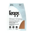 thumbnail image 2 of L'eggs Women's Sheer Energy Medium Leg Support Control Top Sheer Tights, 2 Pair, 2 of 9