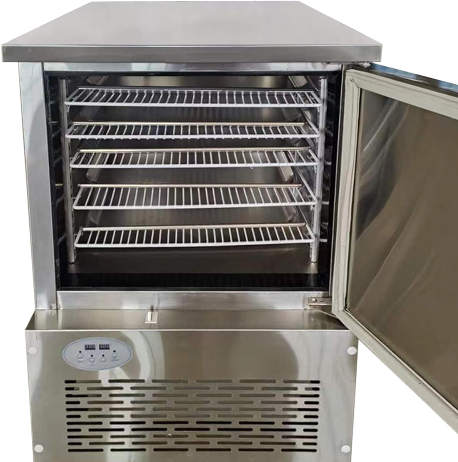 Blast Chiller Commercial Blast Freezer 150L 5 Trays, Blast Chiller Freezer, Gelato Ice Cream Freezer, Stainless Steel Blast Chiller for Baking, Dumplings, Meat, Seafood, Fish, Bread
