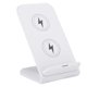 thumbnail image 3 of Cargador inalámbrico de doble bobina QI con soporte de escritorio para iPhone XS / XSM / para teléfonos Samsung S10 (blanco), 3 of 8