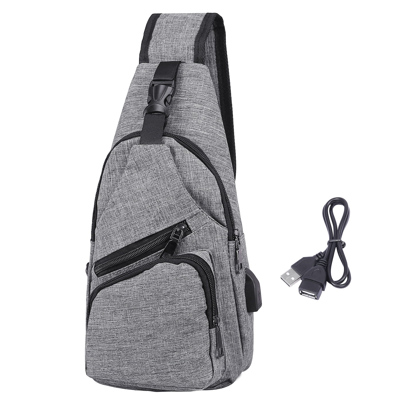 Mens Sling One Arm Bag Anti-Theft Backpack Crossbody Commute Travel Work Bag 
