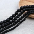 thumbnail image 6 of U8MO New Black Dull Polish Stone Loose Beads Jewelry Making DIY Beads 4~14mm-4mm-92pcs (approx.), 6 of 6