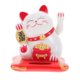 thumbnail image 1 of KAKOWELY Estatua de gato que saluda y hace señas, adorno creativo de escritorio, gato de la suerte con energía solar, 1 of 5