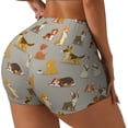 thumbnail image 2 of Qekee Cute Dog Women Workout Shorts, Sports shorts, Scrunch Butt Lifting Gym Shorts, Breathable Soft - XX-Large, 2 of 9