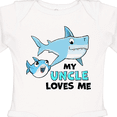 thumbnail image 4 of Inktastic My Uncle Loves Me with Cute Sharks Boys or Girls Long Sleeve Baby Bodysuit, 4 of 5