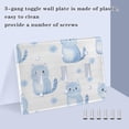 thumbnail image 4 of Dailycode Light Switch Plate Covers 2 Gang Wall Plate Plastics Outlet Covers for Kitchen Home Office Decor Cute Blue Cat, 4 of 8