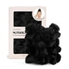 Kitsch Satin Hair Scrunchies, Black, 5 Pack