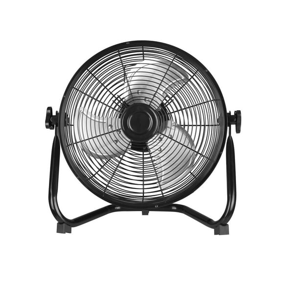 Mainstays 12" High Velocity Metal Floor Fan, portable and compact design