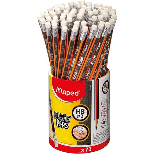 Lapices Con Goma Maped Numero 2, Hb Black Peps ) AleJaz CBFXC
