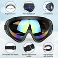 thumbnail image 3 of 2-Pack Ski Goggles, Snow Snowboard Goggles for Men, Women, Youth, Kids, Boys or Girls, Lightweight & Wide Vision, Winter Snow Sports Goggles W/ UV Protection&Anti-Scratch Dustproof, Helmet Compatible, 3 of 9