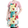 thumbnail image 5 of Pioneer Flower Floral Print Pattern Apron for Women and Men, Cotton Linen Waterproof with Pockets, Adjustable, 33x27 Inch for Kitchen, Gardening, BBQ, Salon, 5 of 6