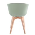 thumbnail image 6 of Set of 4 Wood and Mint Green Polypropylene Dining Chairs Modern Design Style Dining Room, 6 of 8